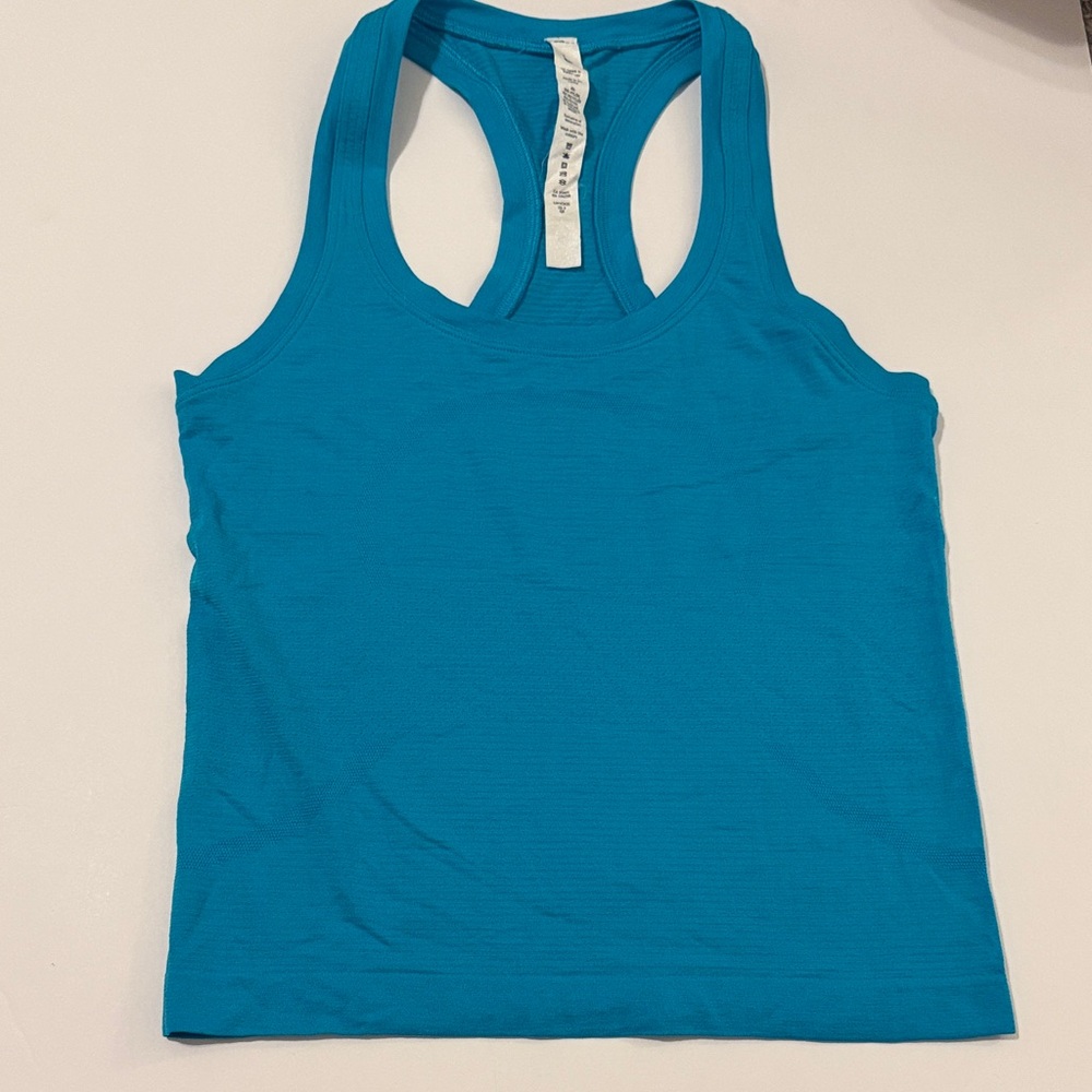 Lululemon Turquoise Tide Waistlength Swiftly Tech Racerback Tank Top - Size 2